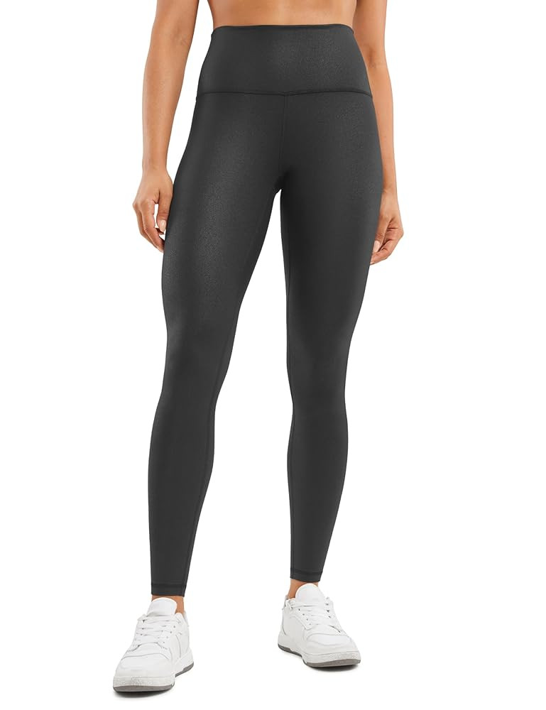 CRZ YOGA Butterluxe Womens Matte Faux Leather Leggings 28" - High Waisted Stretch Ankle Leather P... | Amazon (US)