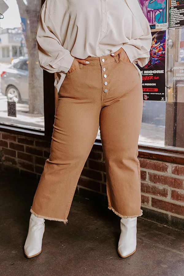 The McKenzie High Waist Jean In Camel Curves | Impressions Online Boutique