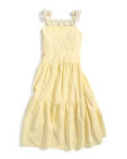 Big Girls Flower Neckline Maxi Dress | TJ Maxx