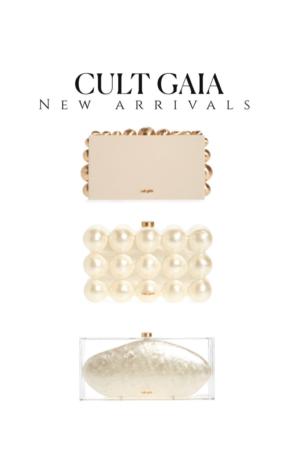 Cult Gaia new arrivals! Cult gaia cluthes, clutch bag, special occasion, wedding guest, wedding shower, vacation bags, Pearl clutch 

#LTKsalealert #LTKunder50 #LTKitbag