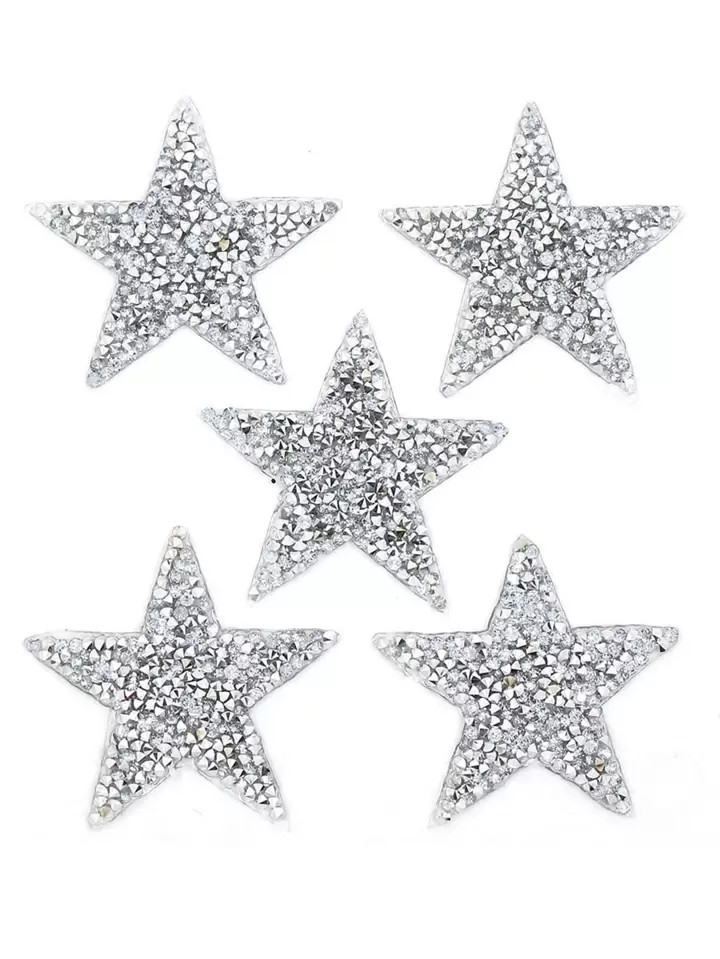 2pcs Rhinestone Star Shaped Iron-on Patch | SHEIN