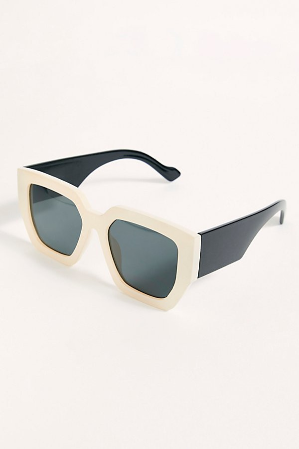 Bel Air Square Sunglasses by Free People, Domino, One Size | Free People (Global - UK&FR Excluded)