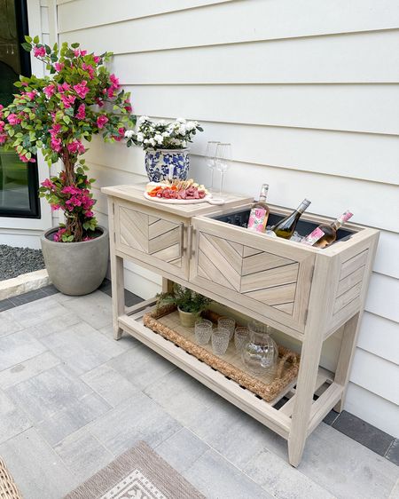 Our outdoor beverage console with built in cooler! Such a beautiful quality piece! 

#LTKHome #LTKSeasonal #LTKSaleAlert