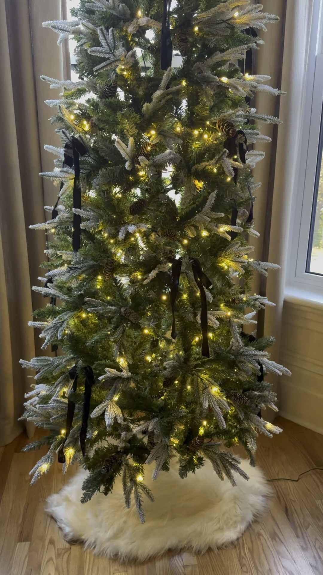 Tree is up!  We needed a pencil tree 9ft and found a gone one!!

#LTKSeasonal #LTKHome #LTKHoliday