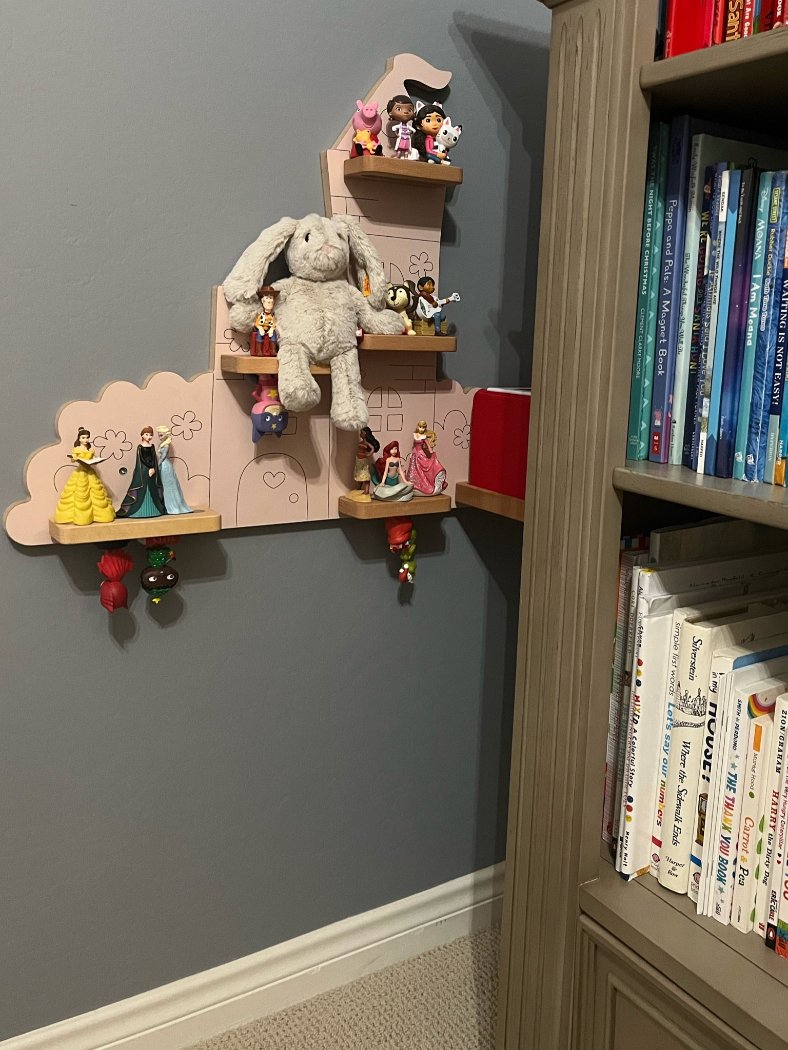 Tonies Decorating Idea! Mount to a wall at an easily accessible height. There are a ton of cute shelf options on Amazon.

Frozen | Little Mermaid | Encanto | Finding Nemo | Gabby’s Dollhouse | Tonie Box

#LTKKids #LTKFamily #LTKBaby