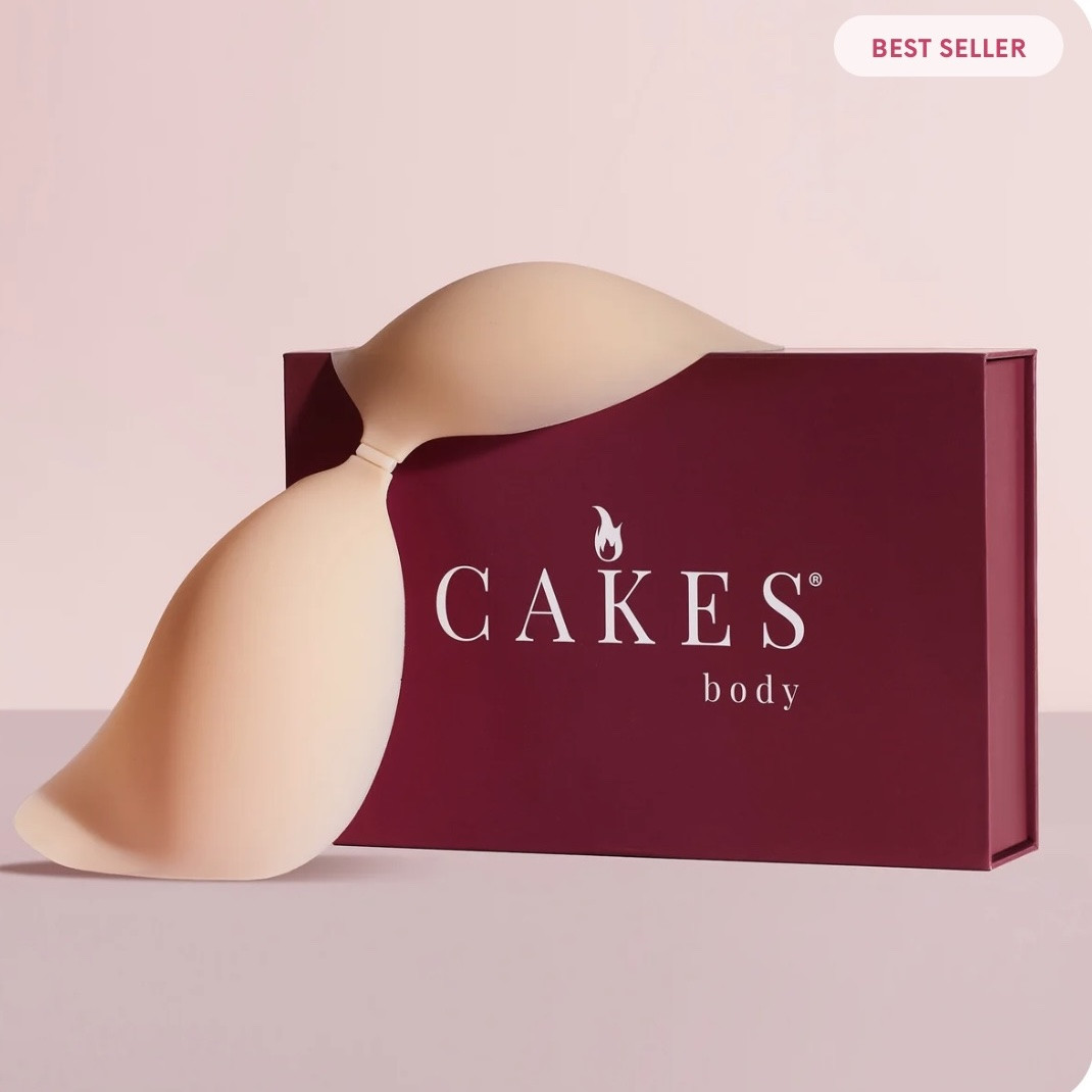 CAKES Cleavage™ bra, and it's what I'm wearing with this body suit I'm wearing that is backless. My fav for sure! 

The CAKES Cleavage™ bra is not your typical sticky bra-it's a seamless, sculpting solution for the best boobs of your life. Designed with light-as-air silicone and flattering shaping cups, this styling staple delivers fuller-looking cleavage without padding or a push-up.

#LTKdayinmylife #LTKOver40