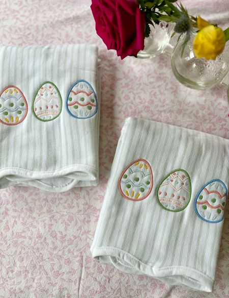 Your Easter hostess gift or basket filler is covered with these adorable Weezie egg embroidered hand towel. The pastel colors are sure to look adorable with your Easter decor. I’m linking them and other favorites from Weezie’s newest launch here to make shopping easy! 

#LTKfindsunder100 #LTKSeasonal #LTKparties
