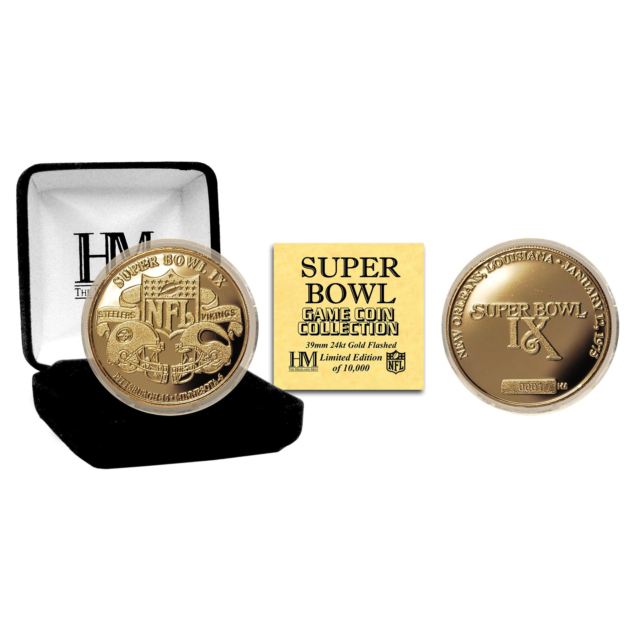 Pittsburgh Steelers Highland Mint Super Bowl IX Flip Coin | Fanatics