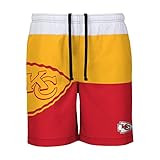 FOCO Kansas City Chiefs NFL Mens 3 Stripe Big Logo Swimming Trunks | Amazon (US)
