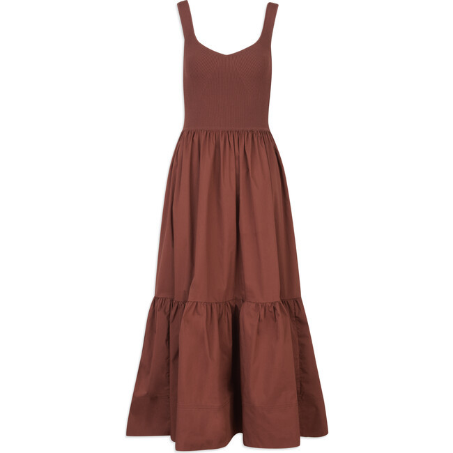 Tanya Taylor | Women's Josephina Dress, Cinnamon (Brown, Size X-Small) | Maisonette | Maisonette