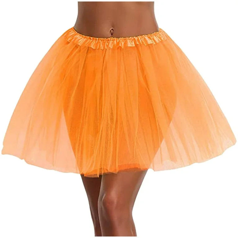 Ousvtion Tutu Skirt Women's Teens Classic Elastic Waist Tulle Dress Layered Ballet Skirts Bubble ... | Walmart (US)