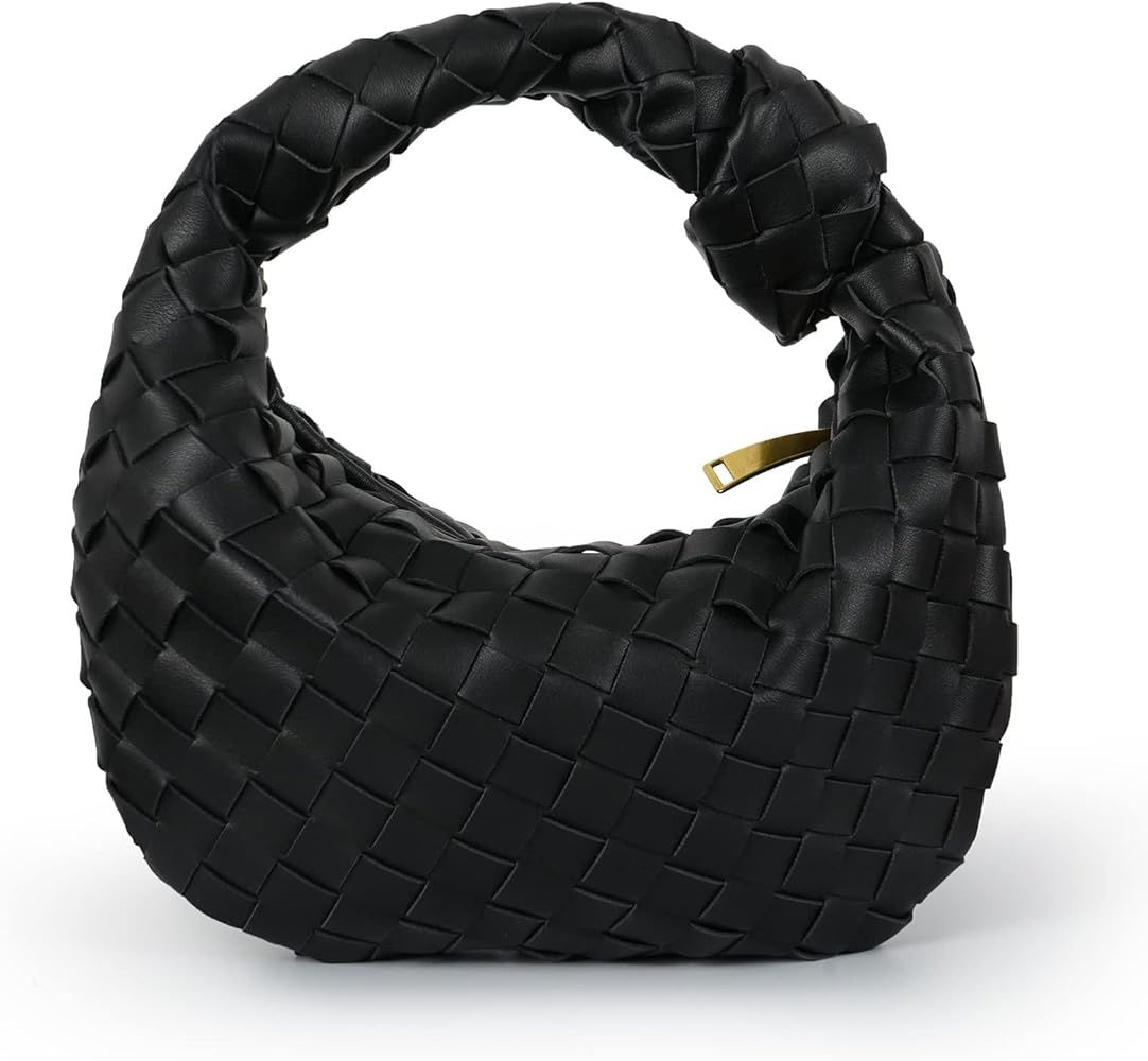 2023 Womens Vegan Leather Woven Handbag Fashion Handmade Beach Bag Top-handle Handbag Hobo Bag fo... | Amazon (US)