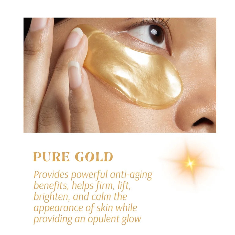 Masque Bar Pure Gold Hydro Gel Eye Patch, 1 pair, Hydrating and Brightening | Walmart (US)