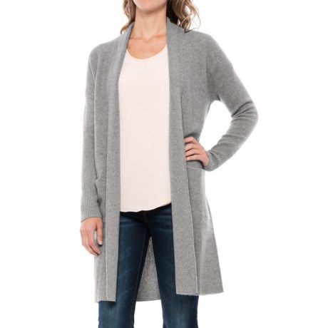 Tahari Drop-Shoulder Cashmere Cardigan Sweater - Open Front (For Women) | Sierra Trading Post