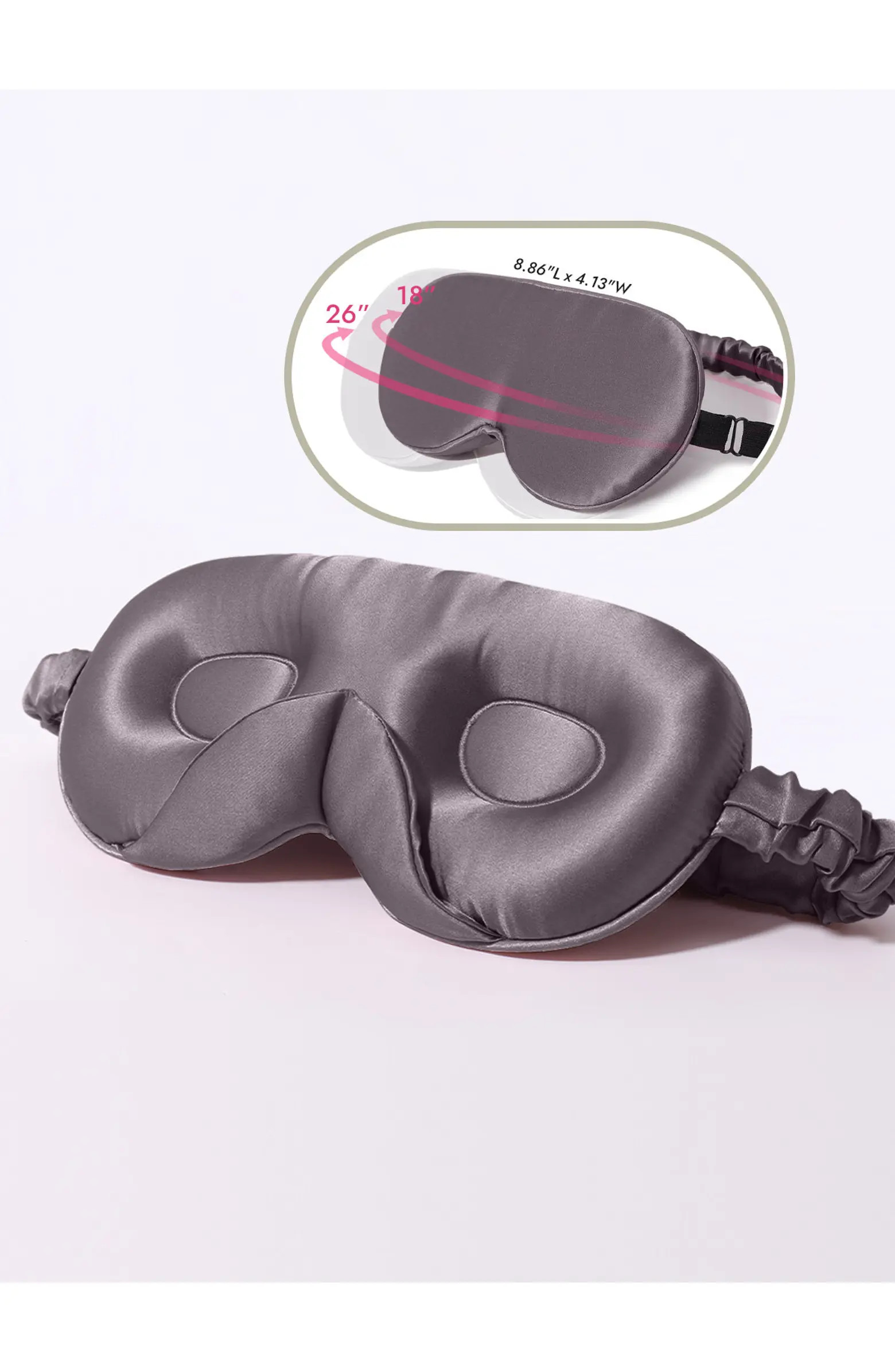 22 Momme Mulberry Silk Upgraded 3D Adjustable Eye Mask | Nordstrom
