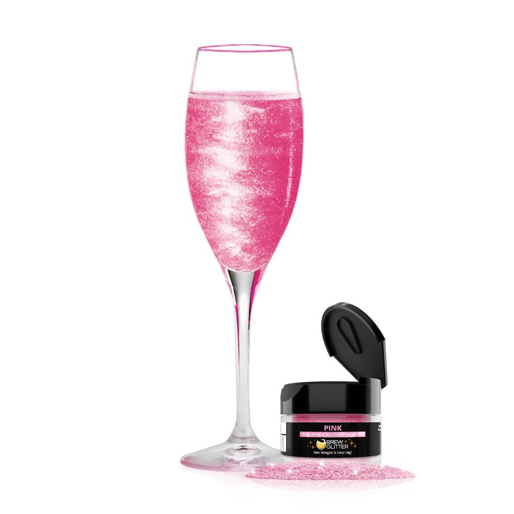 Brew Glitter – Pink (4g 1x Shaker Jar) | Genuine Edible Drink Glitter Created for Cocktails, Be... | Amazon (US)