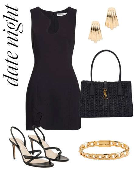 Winter to spring date night outfit 🖤 Spring going out dress, black spring bag, black heels, spring date look 

#LTKSeasonal #LTKfindsunder100