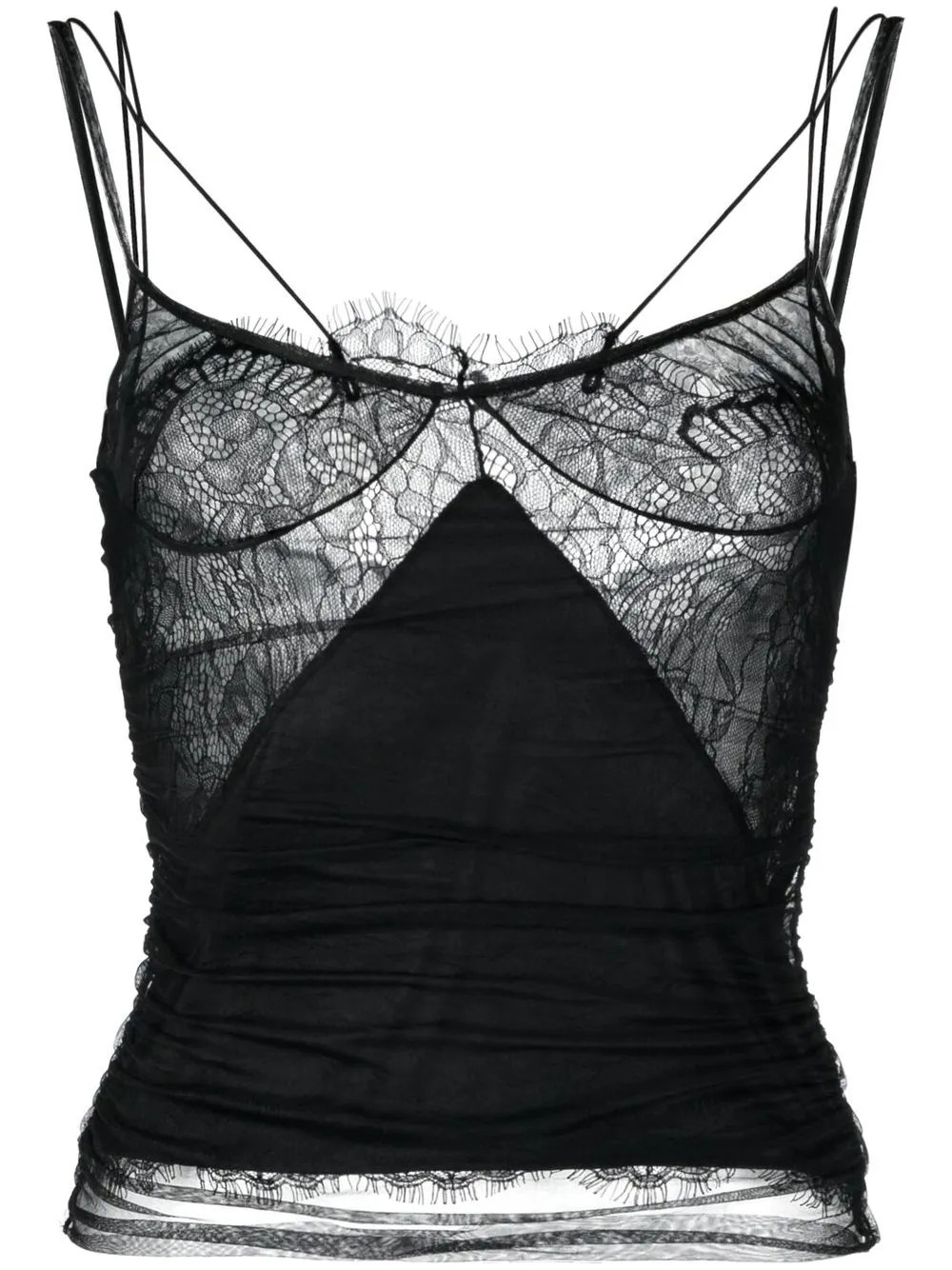 AC9 lace-trim Tank Top - Farfetch | Farfetch Global