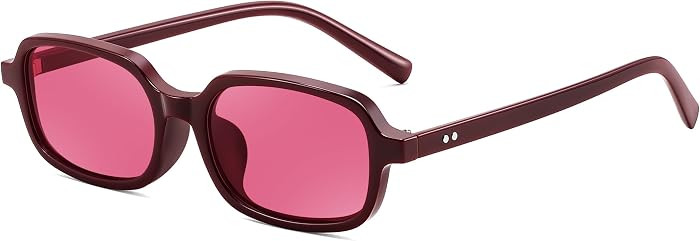 FEISEDY Trend Rectangular Sunglasses for Women Men,Vintage Small Square Skinny Y2k 90s Sun Glasse... | Amazon (US)