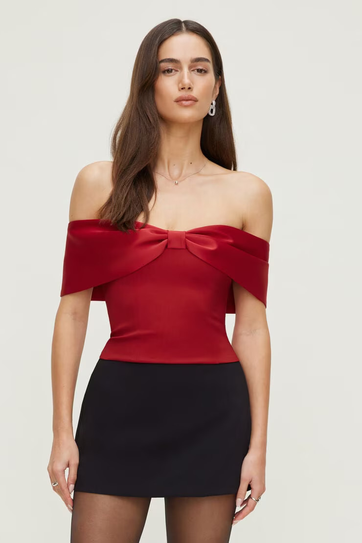 Satin Bow Tube Top | Dynamite Clothing