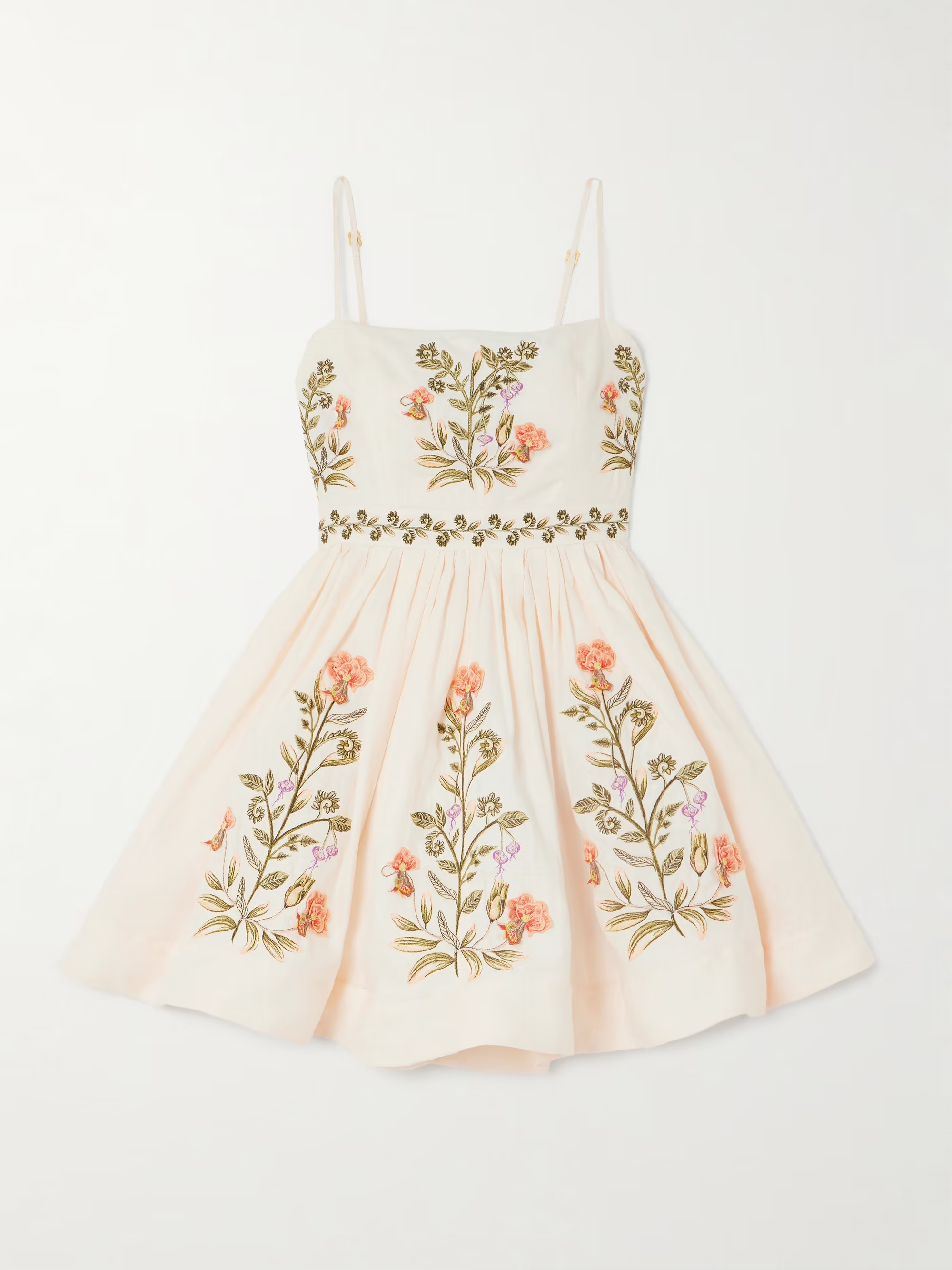 Abito mini in lino ricamato Sapucai Cultivo | NET-A-PORTER (UK & EU)