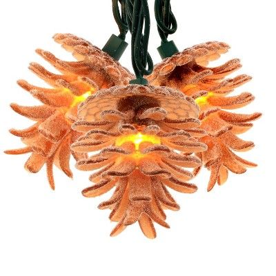 10ct Christmas LED String Lights SugaRed Pinecones Warm White GW - Wondershop™ | Target