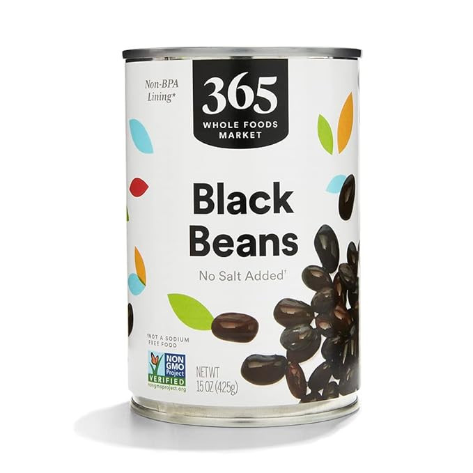 365 by Whole Foods Market, Unsalted Black Beans, 15 Ounce | Amazon (US)
