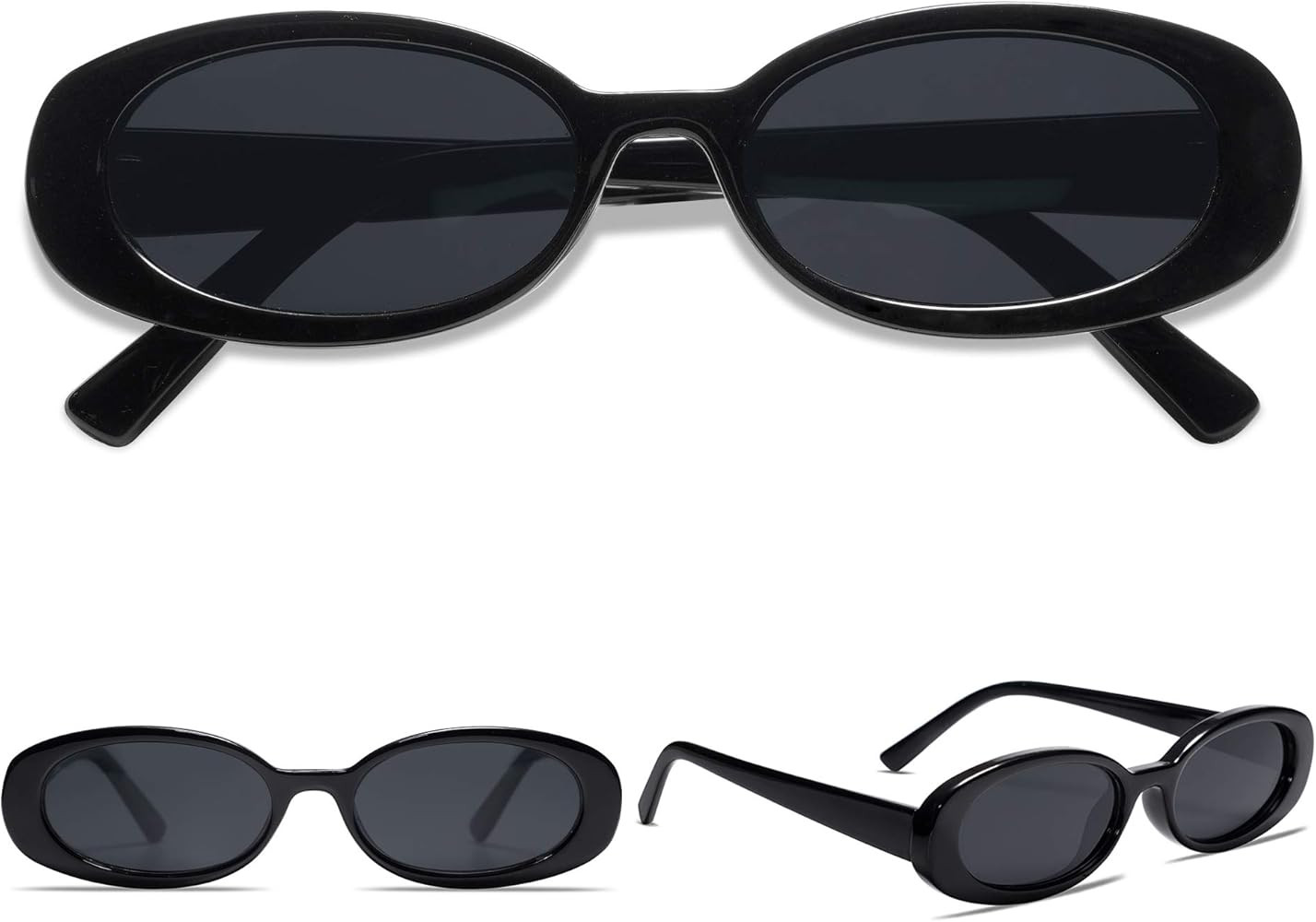 VANLINKER Polarized Retro Oval Sunglasses for Women and Men Small 90s Style VL9580 | Amazon (US)