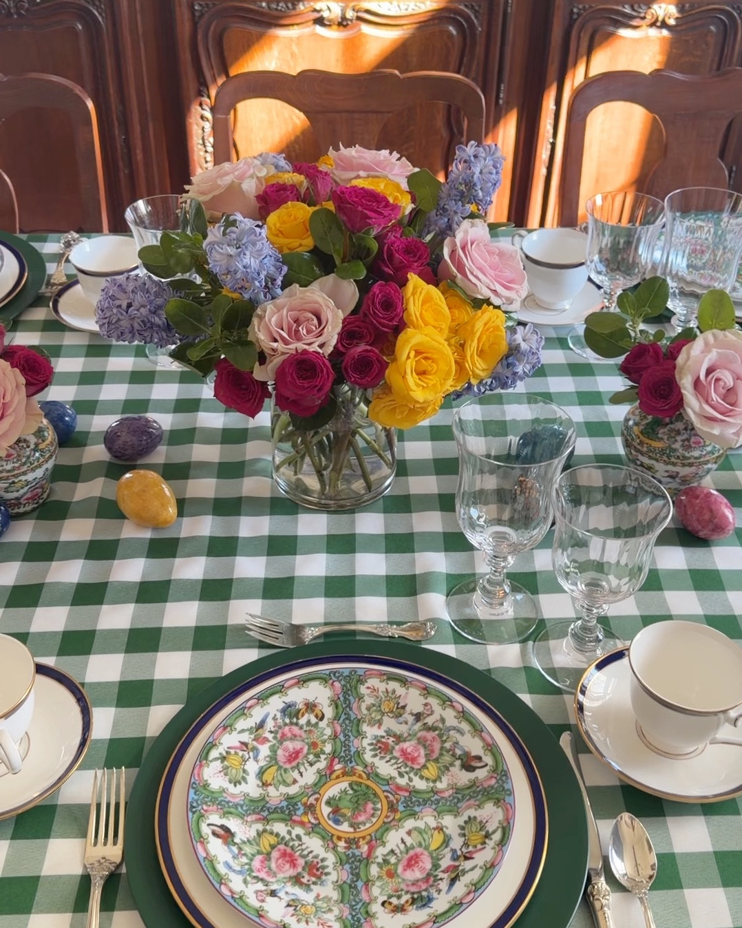 My Easter table. 💕 The Famille Rose Collection is growing!!  I just purchased several new pieces and can’t wait share. Love these pretty plates for a Mother’s Day table or gift!!  I would register for all of them if I was getting married right now…🩷

#LTKfoodie #LTKWedding #LTKdayinmylife