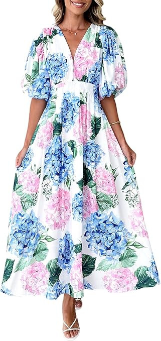 Sissyaki Women's Floral Maxi Dress 2026 Summer Spring Wedding Guest Dress | Amazon (US)