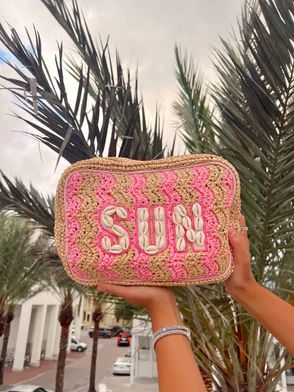 Sun XL Makeup Bag - Seashells | KenzKustomz