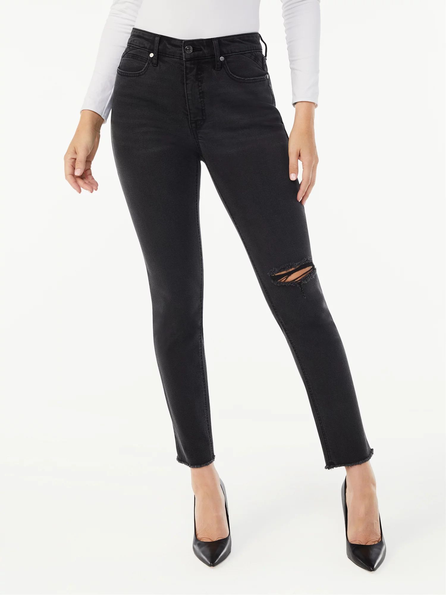 Sofia Jeans by Sofia Vergara Women's Adora High Rise Curvy Girlfriend Jeans - Walmart.com | Walmart (US)