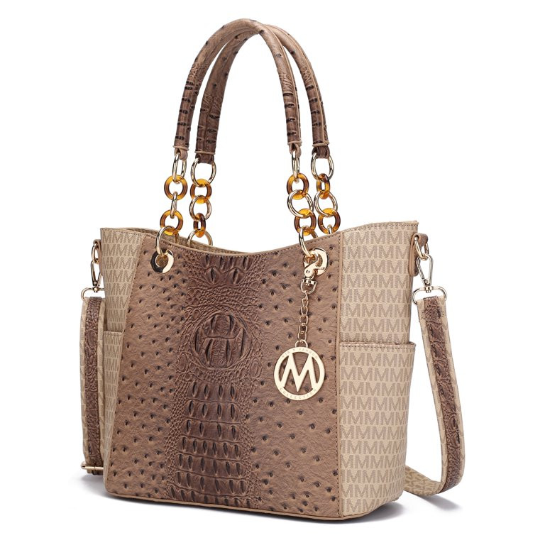 MKF Collection Miriam Signature Tote by Mia K. - Beige | Walmart (US)