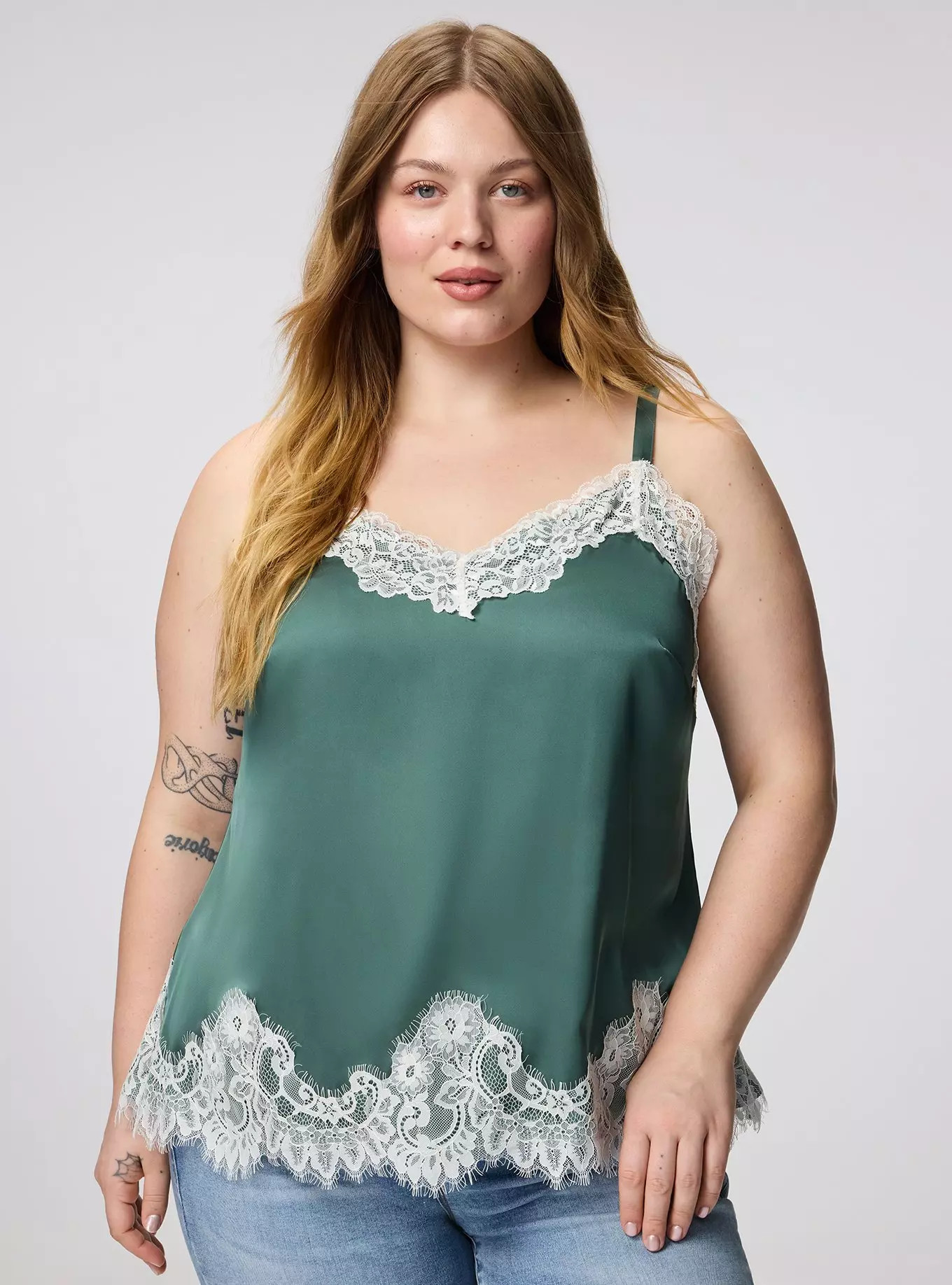 Satin Lace Trim Cami | Torrid (US & Canada)