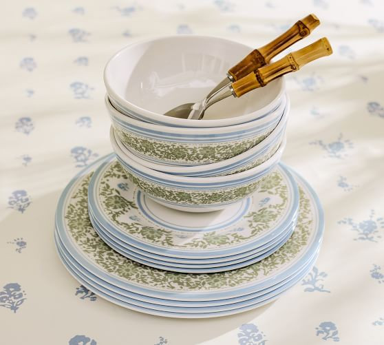 Julia Berolzheimer Alice Melamine 12-Piece Dinnerware Set | Pottery Barn (US)
