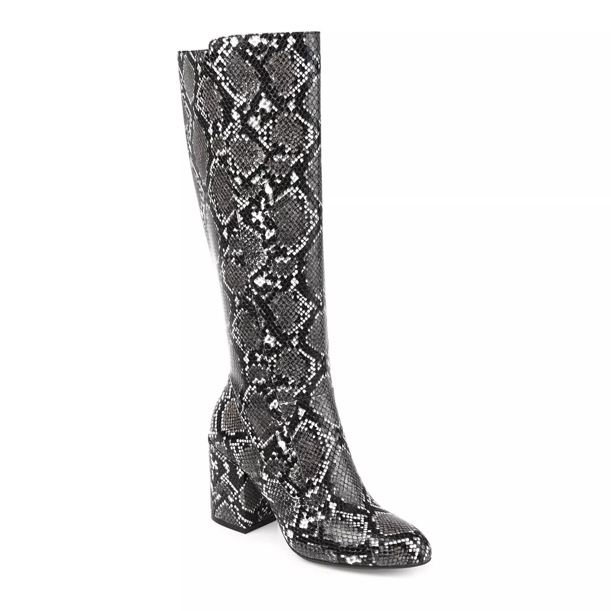 Journee Collection Tavia Women's Faux Snakeskin Knee-High Boots | Kohl's