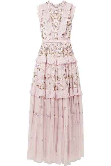 Prism Ditsy lace-trimmed embroidered tulle gown | NET-A-PORTER (US)