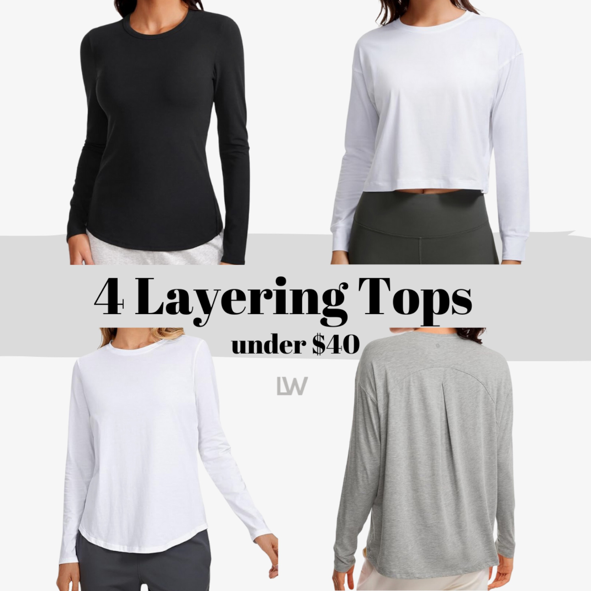 4 layering tops under $40 for official layering season. These are all owned by me and really great buys. True to size! 

#LTKActive #LTKFindsUnder50