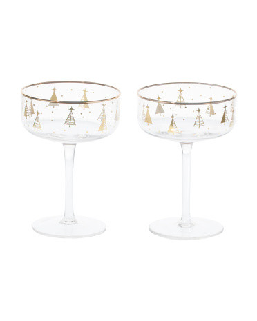 2pk Tree Coupe Glasses | TJ Maxx