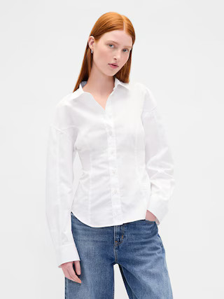 Organic Cotton Poplin Dolman Classic Shirt | Gap (US)