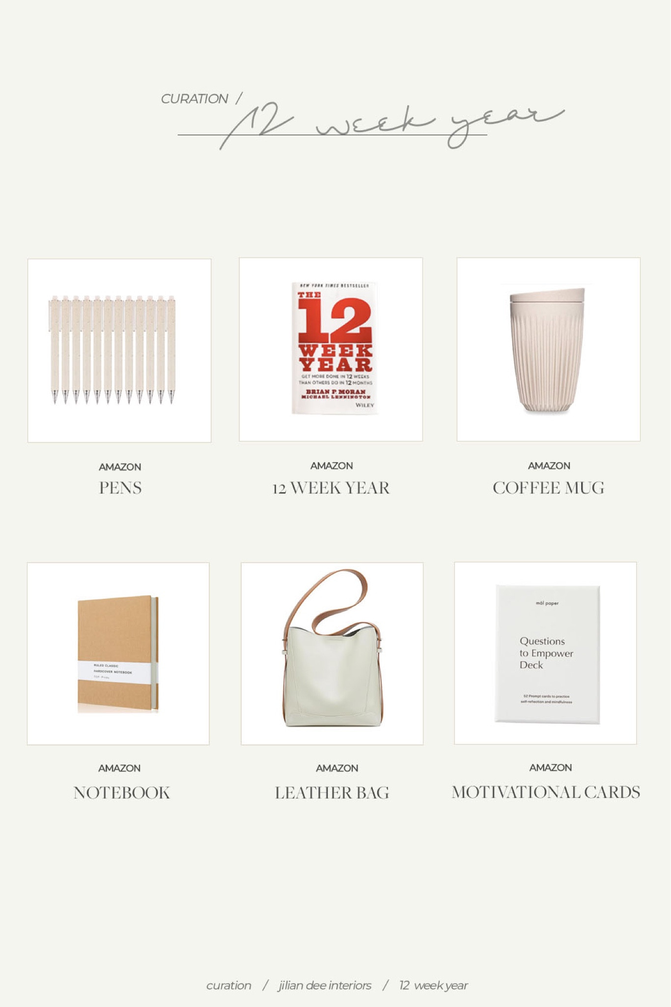 Currently in week 3 of my first 12 week year and woah! I’ve 100% got more done those past 3 weeks than I have in the last 4 months. I noticed these things were my go to items (minus my notion template) when I’m doing my weekly routine. 

#LTKfindsunder50 #LTKitbag #LTKhome