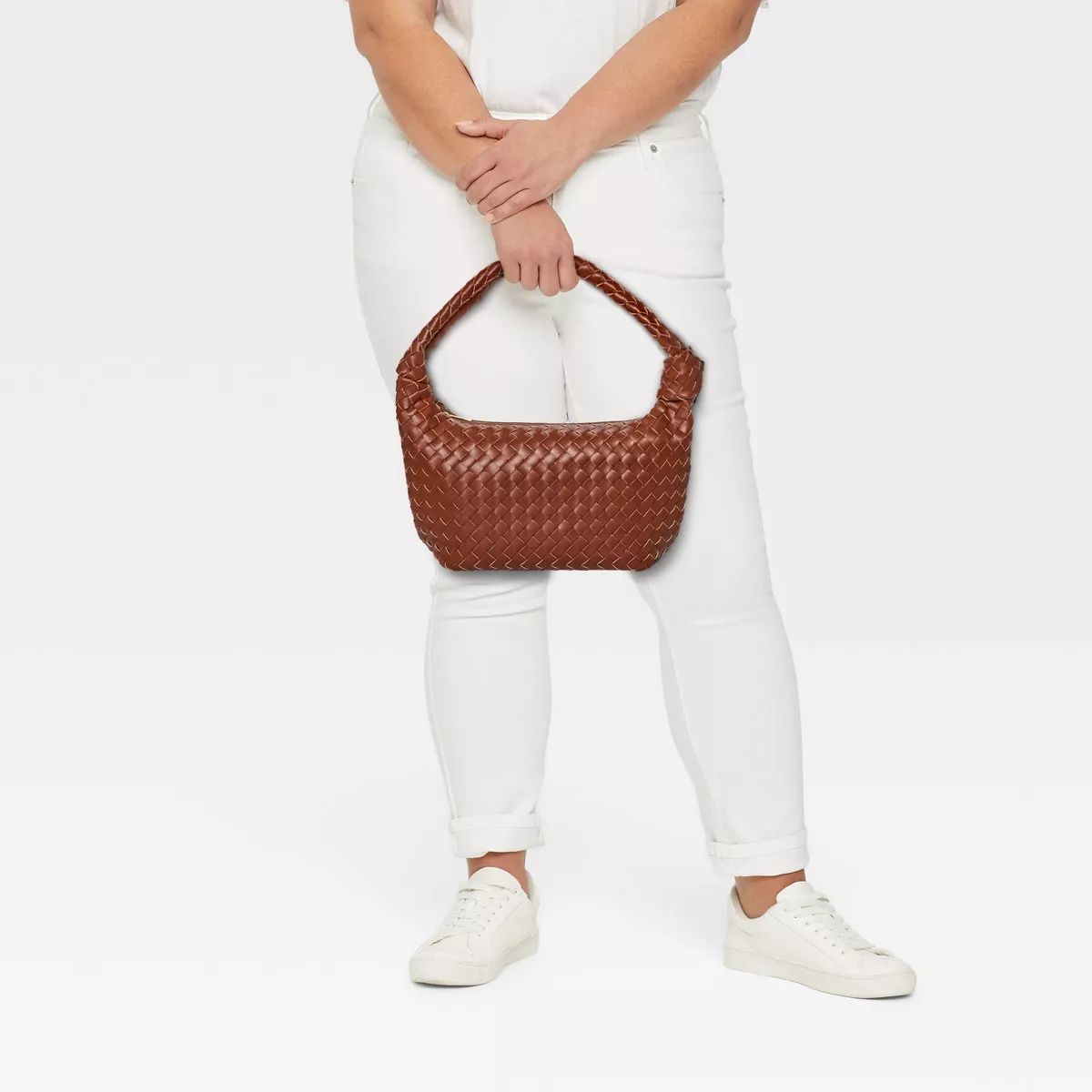 Woven Slouchy Shoulder Bag - A New Day™ Brown | Target