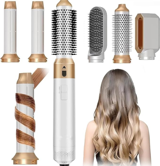 Hair Dryer Brush 5 in 1 - Negative Ion Blow Dryer Brush Set Upgrade Hot Air Brush Air Styler Curl... | Amazon (US)