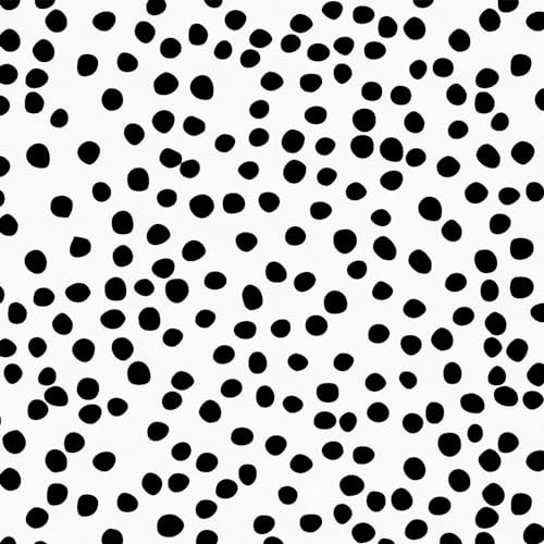 Jeweluck Black and White Contact Paper Peel and Stick Wallpaper Polka Dot Contact Paper 17.7inch x 118.1inch Polka Dot Wallpaper Peel and Stick Black and White Removable Wallpaper Vinyl for Walls | Amazon (US)