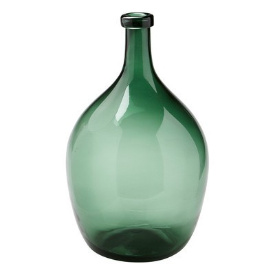 tagltd Oversize Vintage Green Glass Wine Bottle Shaped Vase 11.5 x 19.75 in. | Target