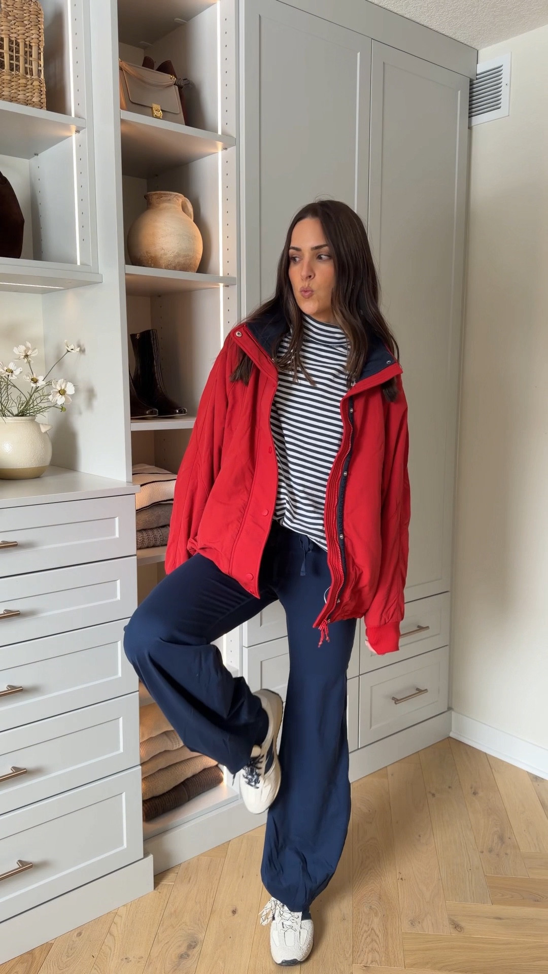 Try these if live you live in leggings! 
True to size and tons of colors. I’m in a size S and am 5’7” for height reference! 

Striped tunic tee: true to size (S)
Spring jacket: sized up to a M 
Sneakers: tts, size up for half sizes 


#LTKmomlife #LTKActive #LTKootd