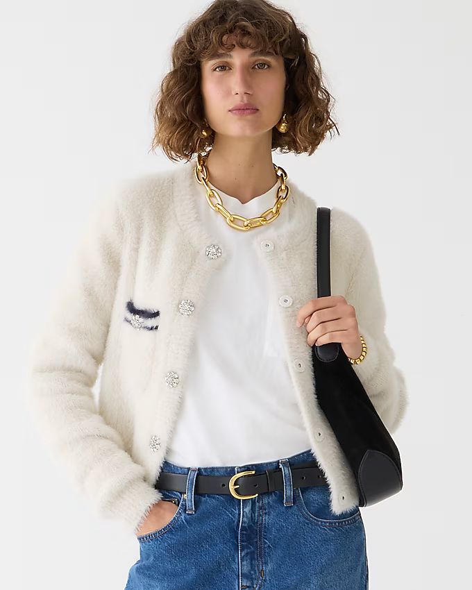 Sweater lady jacket in brushed yarn | J. Crew US