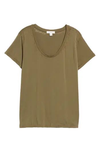 Women's Treasure & Bond Burnout Boyfriend Tee, Size XX-Large - Green | Nordstrom