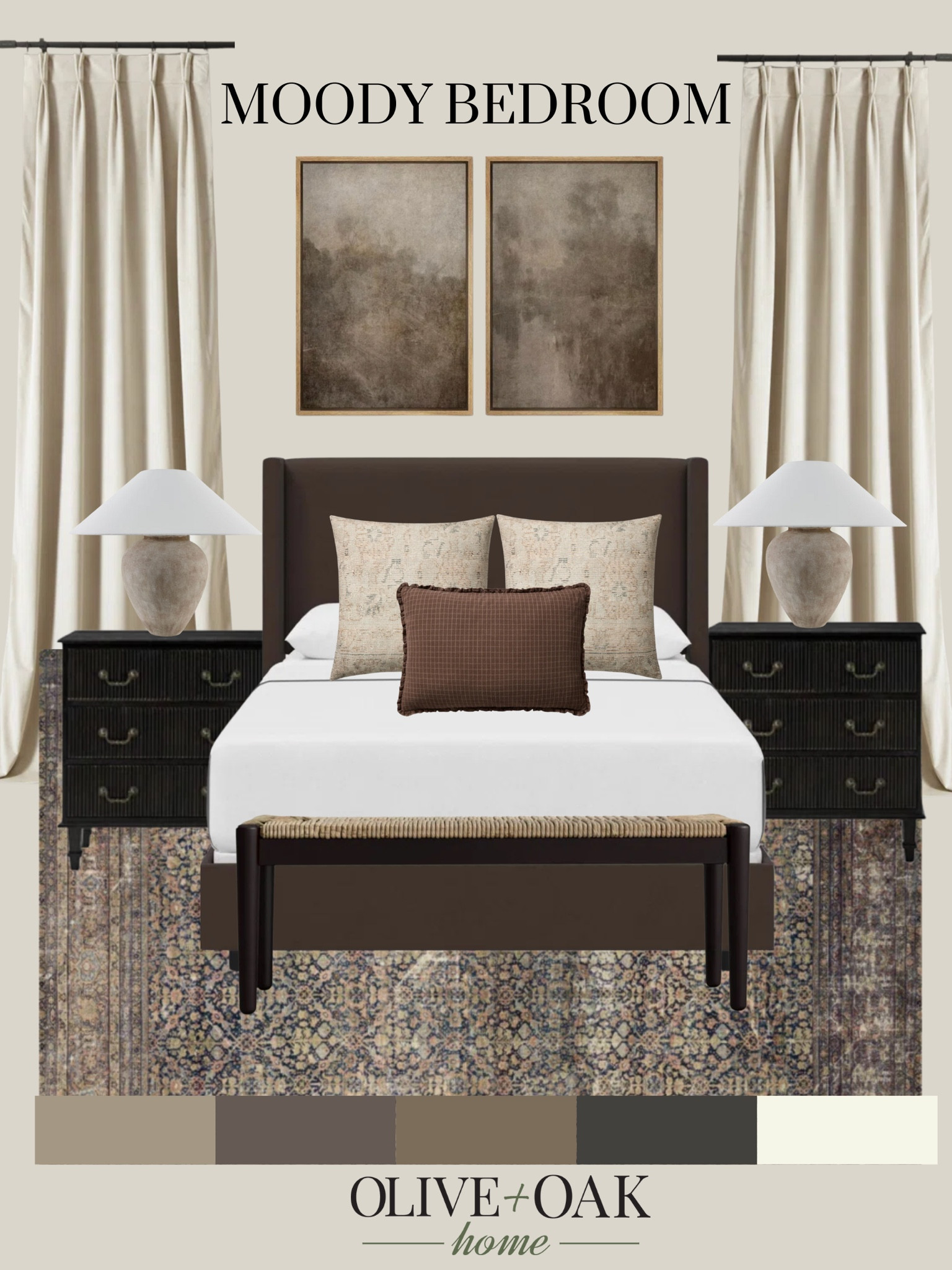 Love this moody bedroom vibe! All from Wayfair! 

#LTKHome