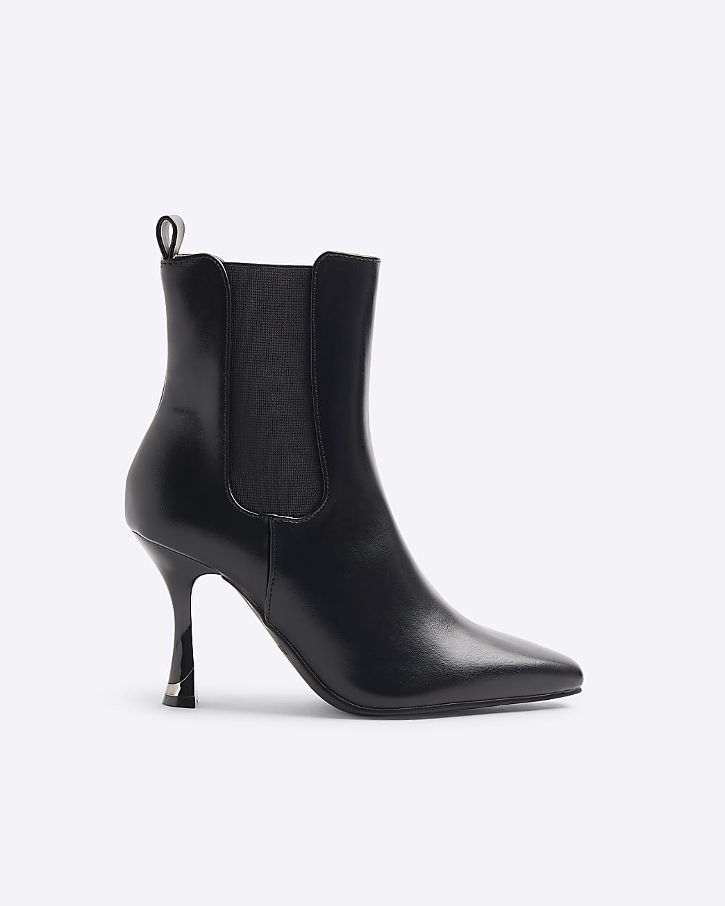 Black Sock Heeled Chelsea Boots | River Island UK & IE